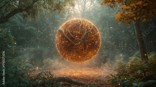 Obraz Núcleo biotecnológico en bosque neblinoso