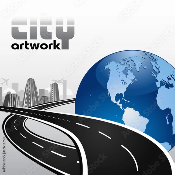 Obraz city artwork concept