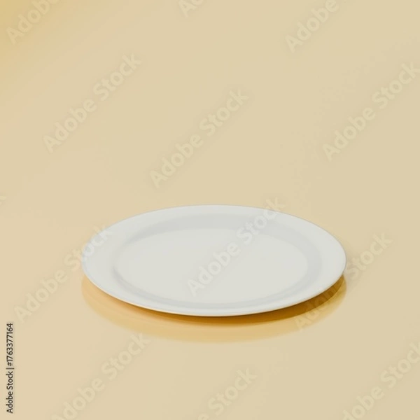 Fototapeta ３Dの空っぽになったお皿⭐︎