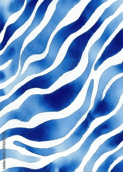 Fototapeta ocean illustration, stylized waves