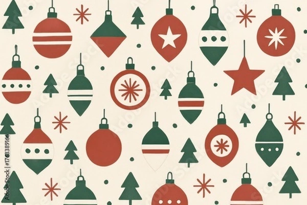 Fototapeta Festive ornament pattern illustration background