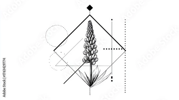 Obraz Abstract lupine illustration