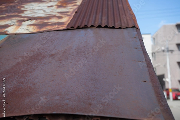 Fototapeta 錆びたトタン屋根