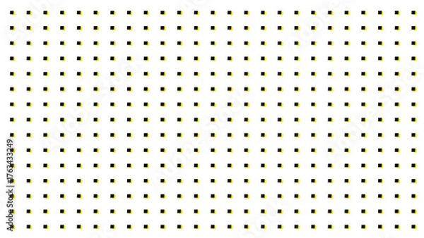 Obraz Uniform Grid of Black Squares with Subtle Yellow Glow
