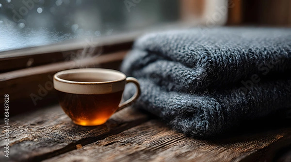 Fototapeta Steam and Wool by the Window