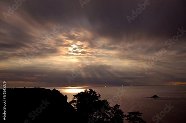 Obraz 月明かりのあいあい岬