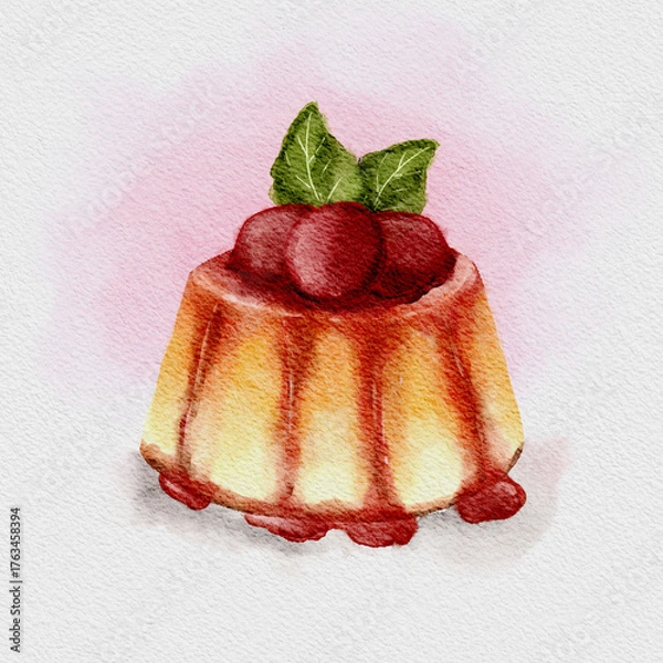 Obraz pudding with strawberries