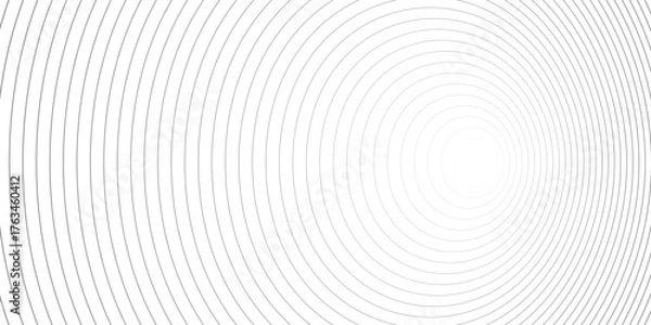 Fototapeta Abstract vector circle halftone black background. Gradient retro line pattern design. Monochrome graphic.