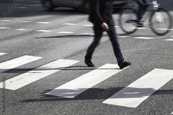 Obraz Asphalt road surface and crossroads