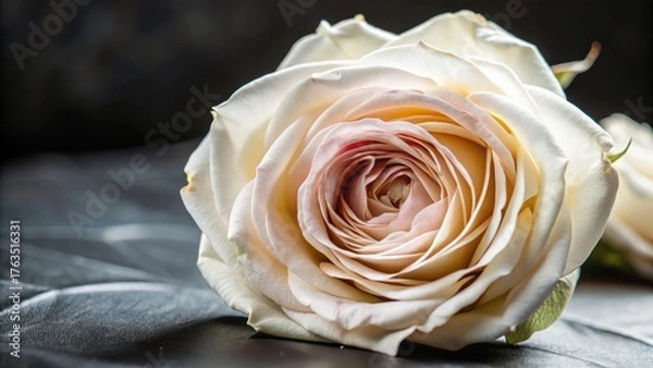 Obraz Delicate pink rose petals unfolding in a gentle