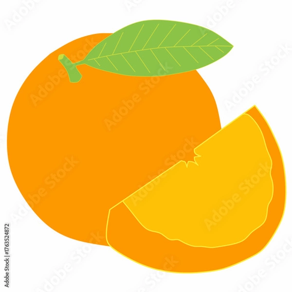 Fototapeta orange fruit vector illustration