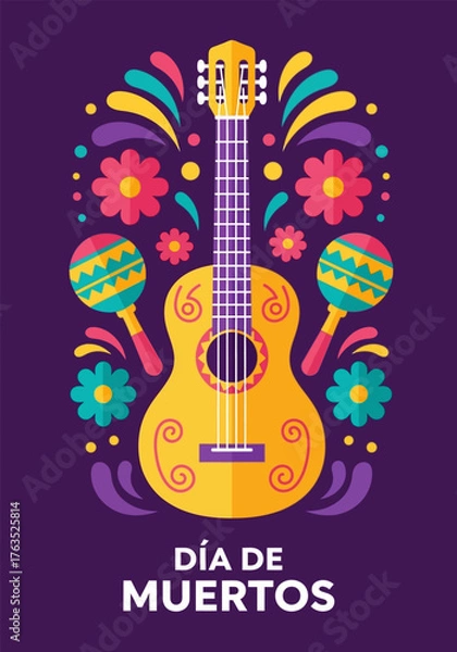Obraz Vector Dia de muertos potrait banner