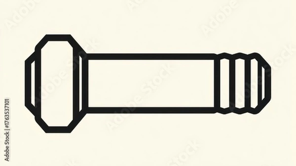 Fototapeta Technical drawing bolt