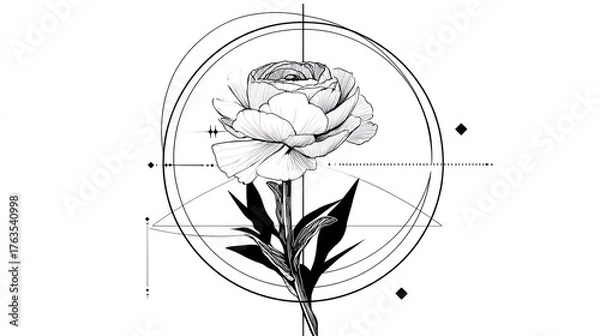 Fototapeta Abstract flower design