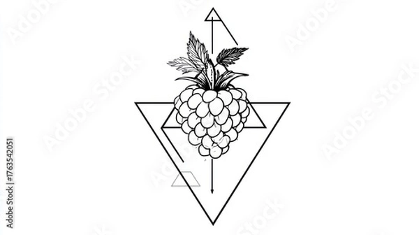 Fototapeta Raspberry graphic design