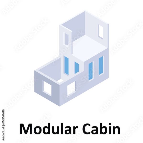 Fototapeta Modular Cabin Vector icon which can easily modify or edit