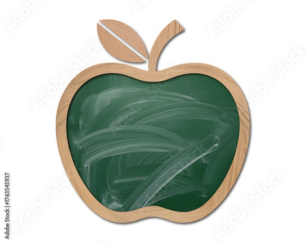 Obraz Inviting apple chalkboard beckons new ideas, perfect for education, learning, or healthy lifestyle themes in your next project or design, get creative!