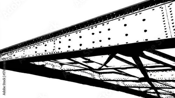 Fototapeta Underside bridge structure details