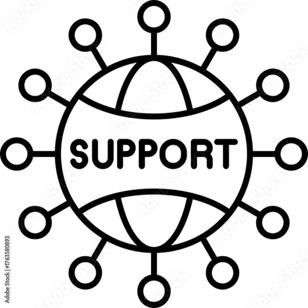 Obraz International Support Icon
