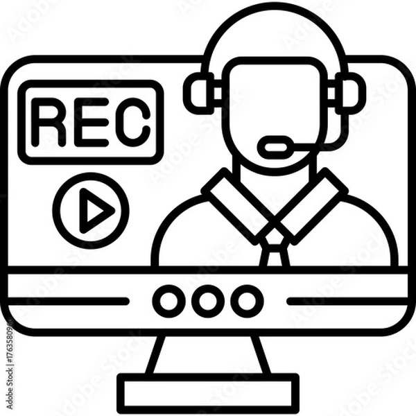 Obraz Webinar Recordings Icon