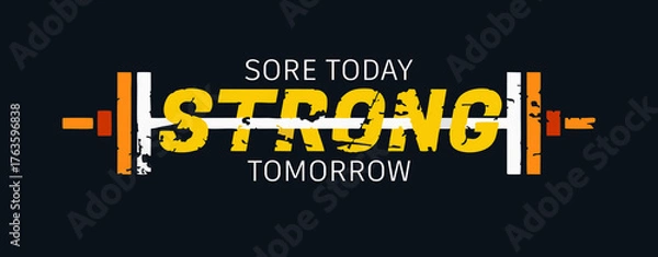 Fototapeta Fitness Quote wall mural, wall paper, wall sticker, banner