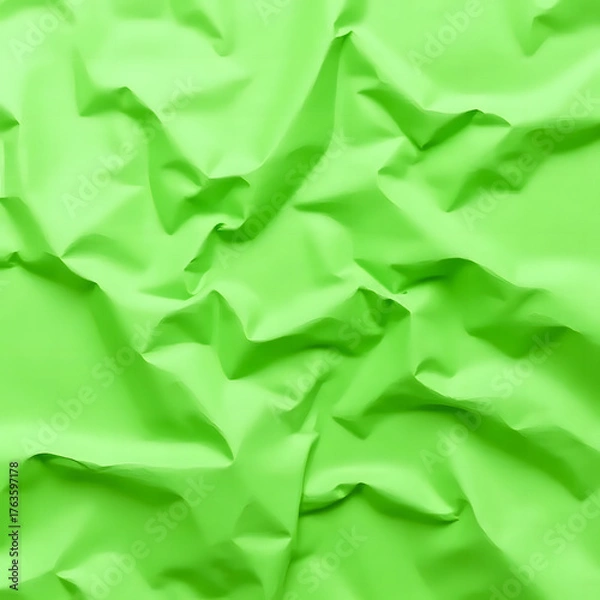 Fototapeta Wrinkled Green Paper Texture