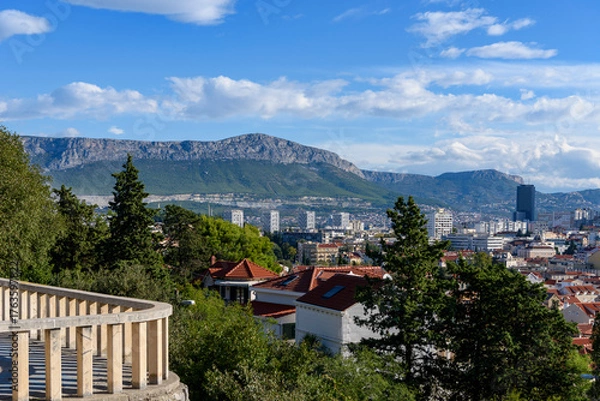 Fototapeta View of Split from Marjan Viewpoint, Croatia