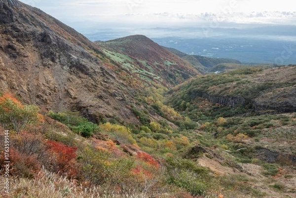 Fototapeta 栃木県　紅葉真っ盛りの那須岳

