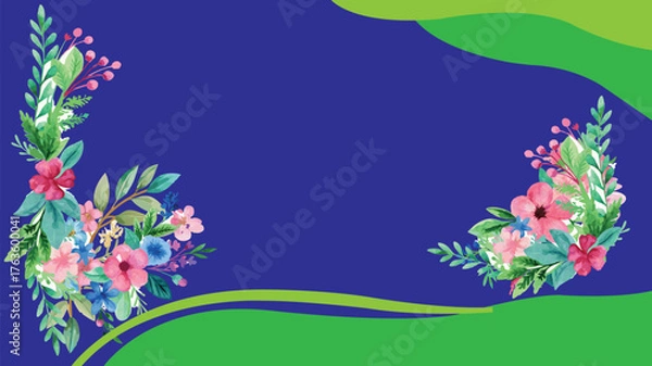 Obraz Floral Frame Background with Copy Space