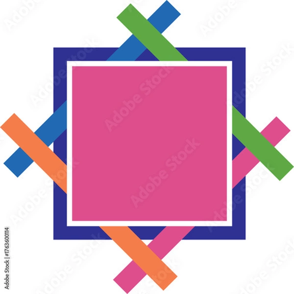 Obraz Abstract Frame with Paint Strokes