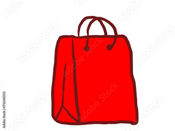 Obraz red shopping bag