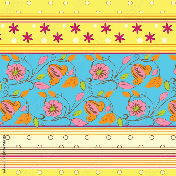 Fototapeta seamless floral background