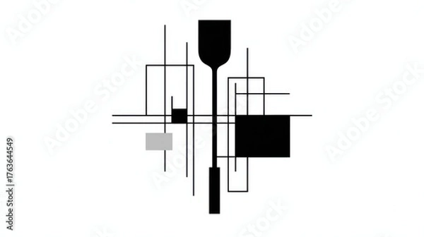 Fototapeta Abstract design with culinary utensil
