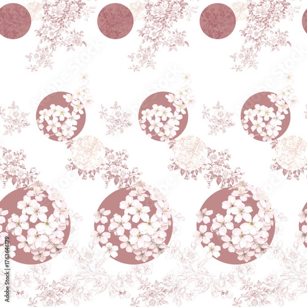 Fototapeta seamless pattern with christmas balls