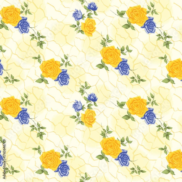 Fototapeta seamless floral pattern