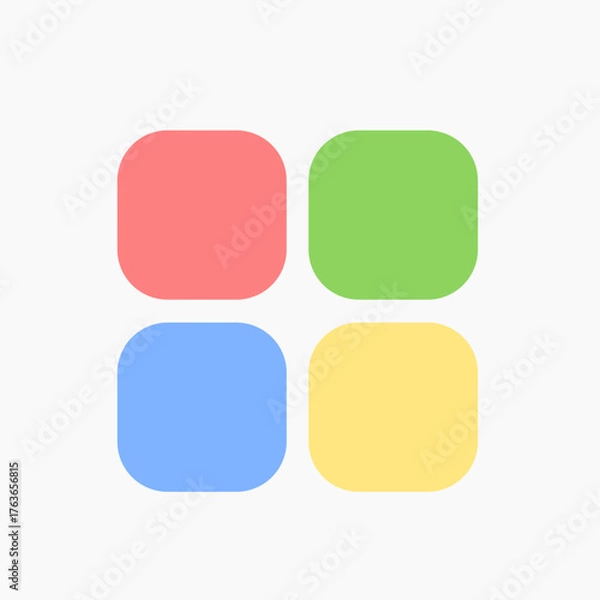 Obraz square button set