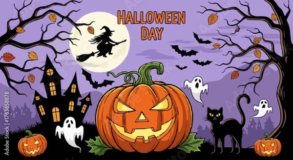 Fototapeta Helloween vector illustration - 2