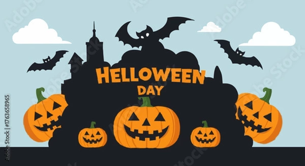 Fototapeta Helloween vector illustration - 1