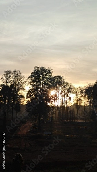 Obraz sunset in the city