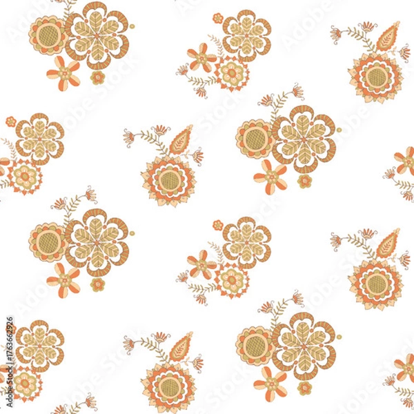 Fototapeta seamless pattern with flowers