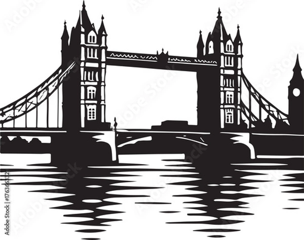 Obraz London Bridge Silhouette