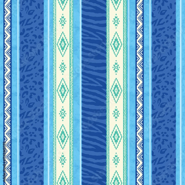 Fototapeta set of seamless patterns