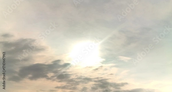 Fototapeta sun and clouds