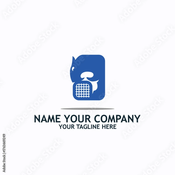 Obraz beaver logo simple icon design illustration