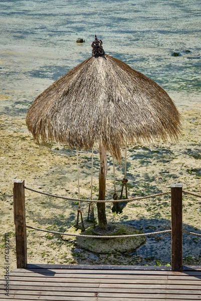 Obraz beach umbrellas and chairs