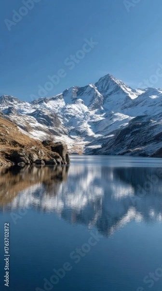 Fototapeta Mountain lake reflection