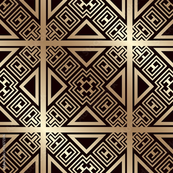 Fototapeta Art deco vintage seamless pattern. Template for design. Vector illustration eps10