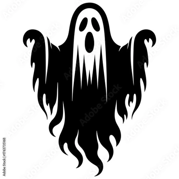 Obraz halloween ghost vector silhouette 