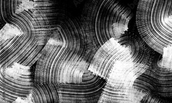 Fototapeta 芸術家が好きそうなキュビスム風の白い筆の絵