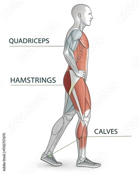 Fototapeta Leg Muscles Structur
